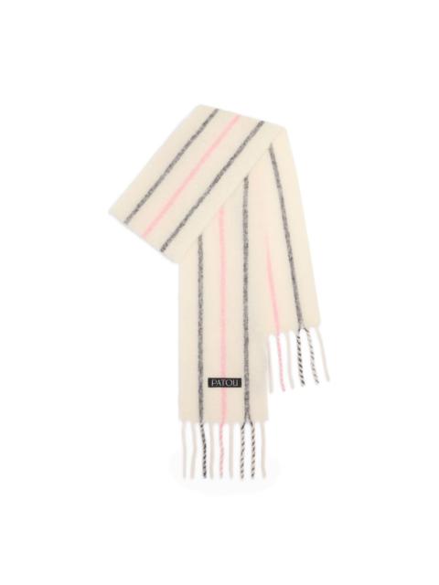 striped fringed scarf