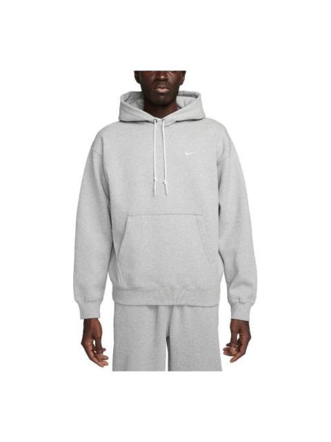 Nike Solo Swoosh Fleece Pullover Hoodie 'Grey' DX1355-063