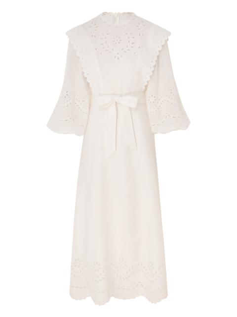 JUNIE EMBROIDERED MIDI DRESS