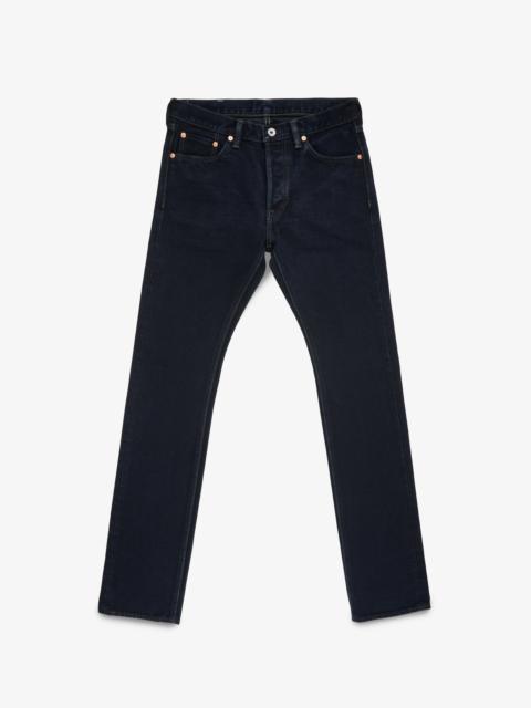 IH-555S-21OD 21OZ SELVEDGE DENIM SLIM CUT JEANS - INDIGO OVERDYED BLACK