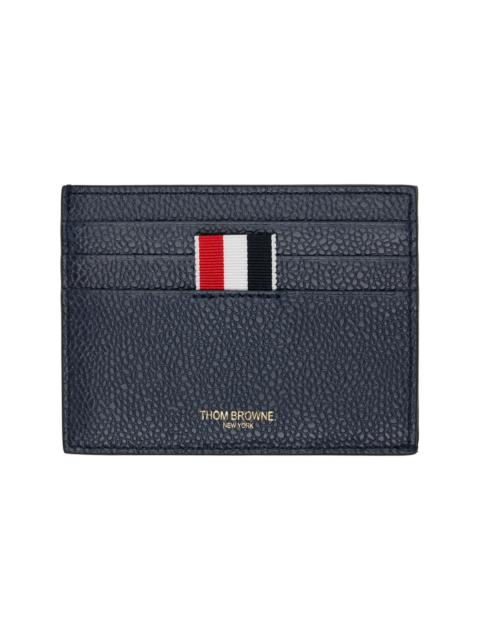 Navy Pebble Grain Note Compartment Card Holder