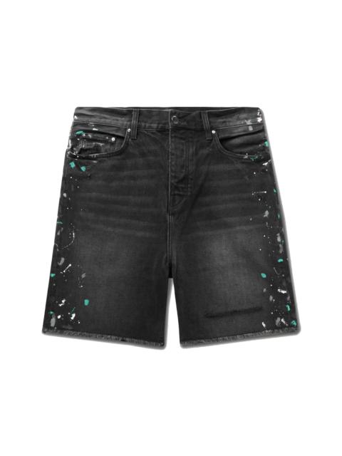 AMIRI Paint Splatter Denim Shorts Black