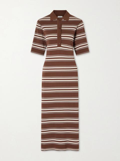 Santiago Striped Cotton-blend Midi Dress