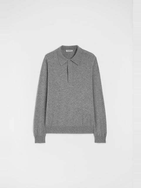 Lightweight Wool Polo Sweater