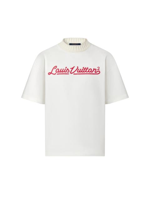Embroidered Louis Vuitton Mockneck Tee