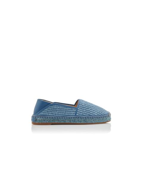 Light Blue Raffia Espadrilles