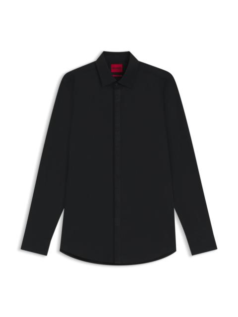 EASY-IRON SLIM-FIT SHIRT IN COTTON POPLIN