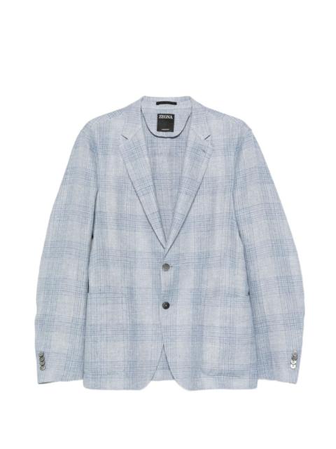checked blazer