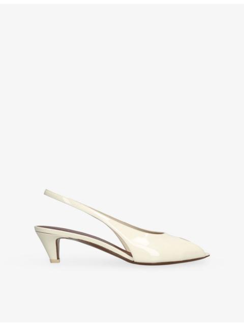 Hamal 40 Patent-Leather Slingback Courts