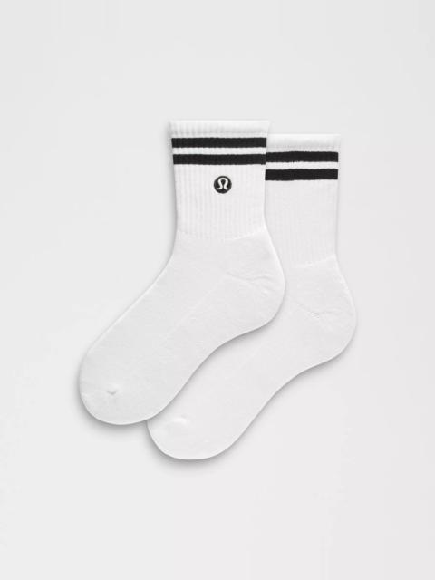 Unisex Daily Essential Quarter Socks *Stripe
