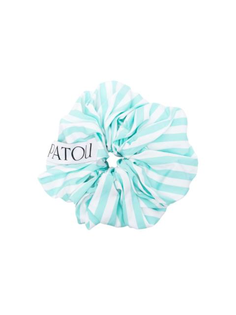 Large Patou striped cotton scrunchie