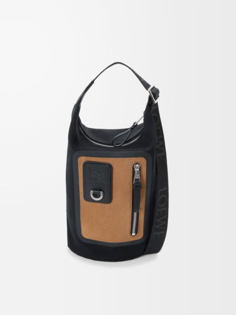 Small Flex Loop bucket in canvas and suede