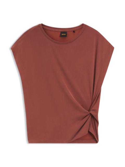 JERSEY T-SHIRT WITH SIDE TWIST DETAIL