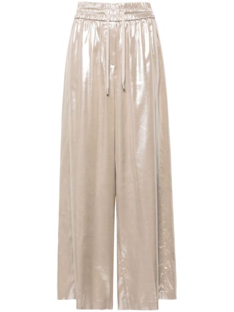 lamé wide-leg trousers