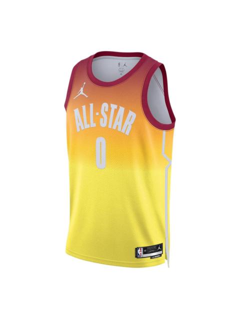 Air Jordan SS23 All-star Weekend Jayson Tatum Jersey 'Orange Yellow' DX6330-626