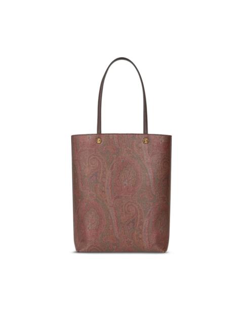 paisley-print open-top tote bag