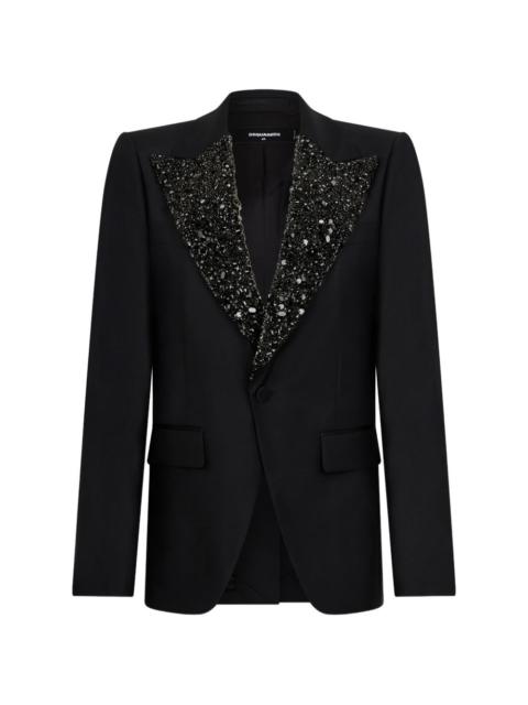 embellished-lapels blazer