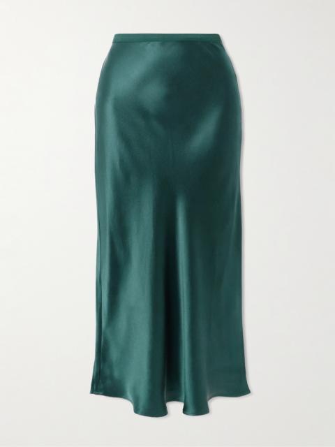 Bar Silk-satin Midi Skirt