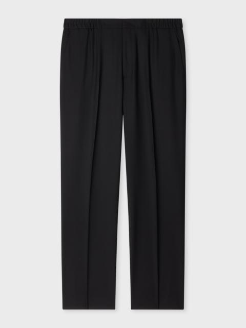 A Suit To Travel In - Black Elasticated-Waist Trousers