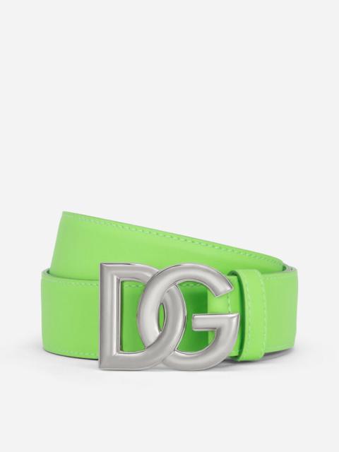Calfskin belt with DG logo