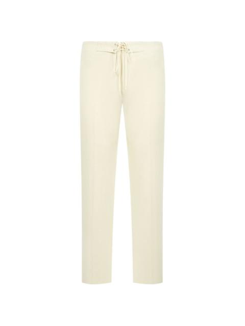 drawstring-detail wool trousers