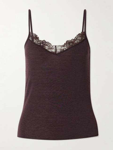 Sheer Modal-blend Lace Cami