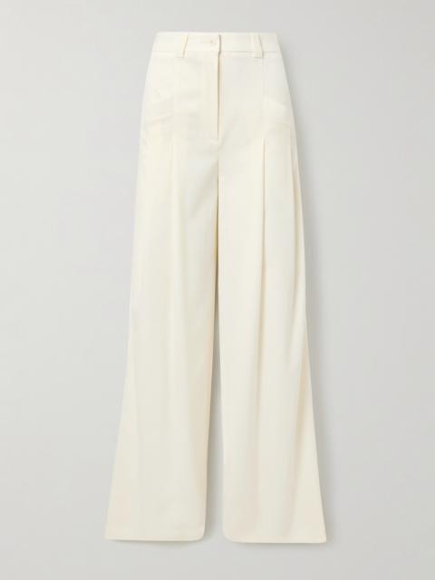 Zanni Pleated Wool-blend Wide-leg Pants