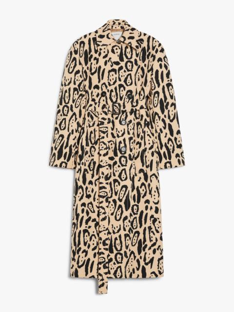 GREMBO Animal-print trench coat