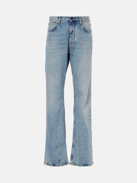 Low-rise straight jeans