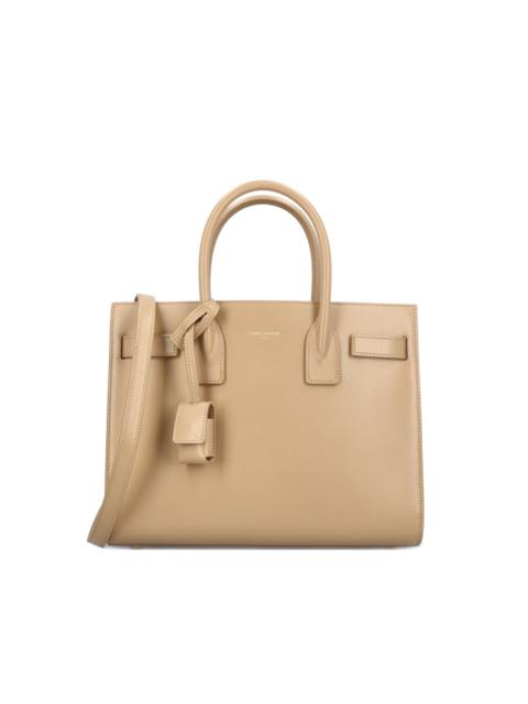 top-handle leather bag