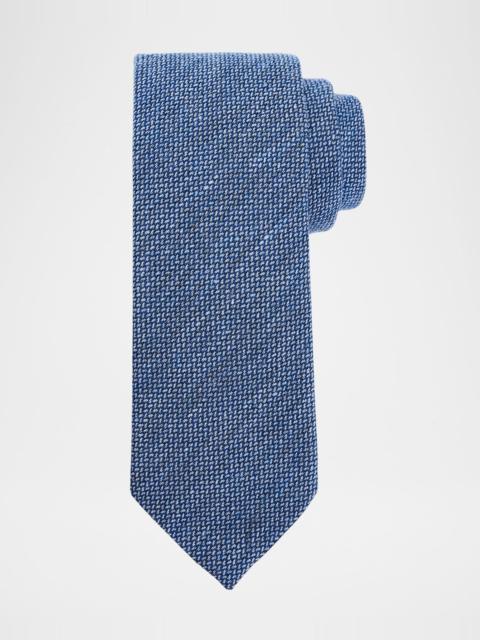 Men's Textured Wool and Silk Tie