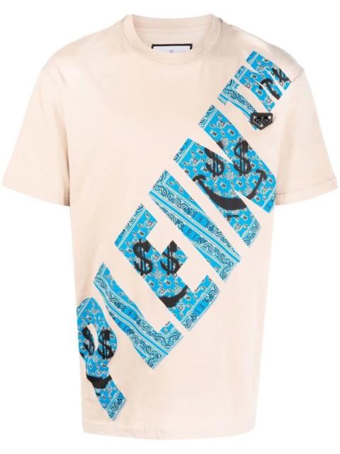 graffiti-print round neck T-shirt