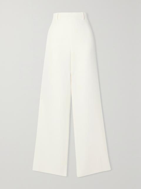 Silk-crepe Wide-leg Pants