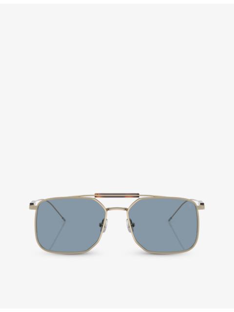 BC2005ST Square-Frame Titanium Sunglasses