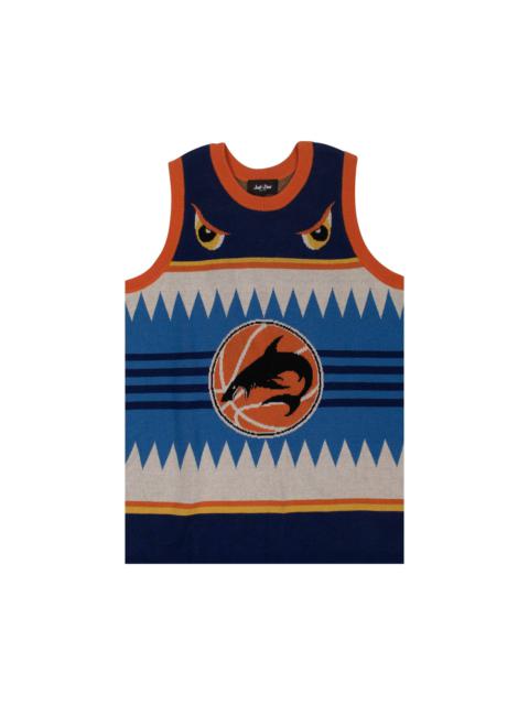 Just Don Shark Basketball Tank Jersey Sweater 'Blue'