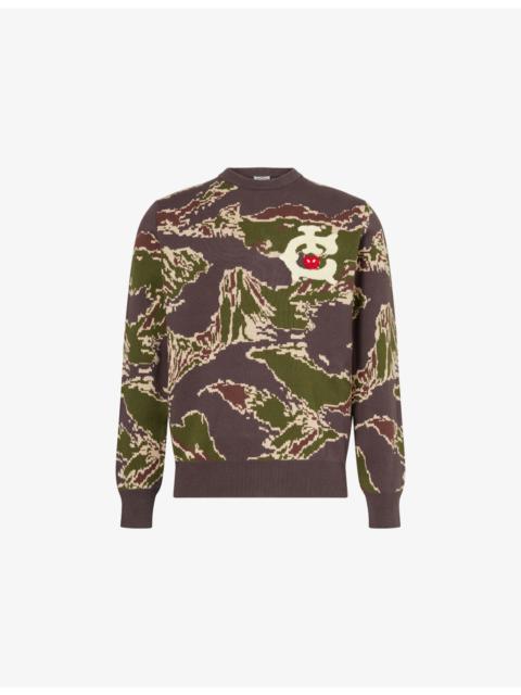 Tiger Stripe Crewneck Cotton-Knit Jumper