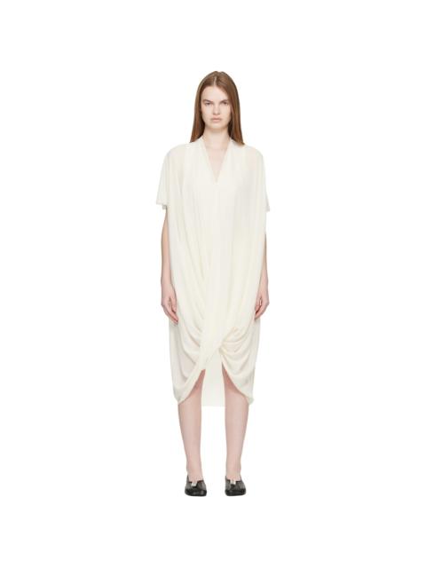 Off-White Chiffon Midi Dress