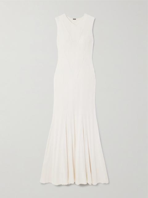 Vivian Ribbed Silk Maxi Dress