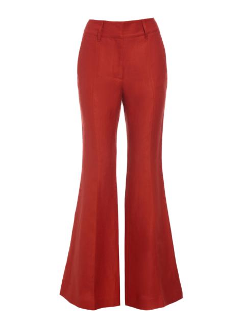 Rhein Flare Pant in Antelope Orange Linen Twill