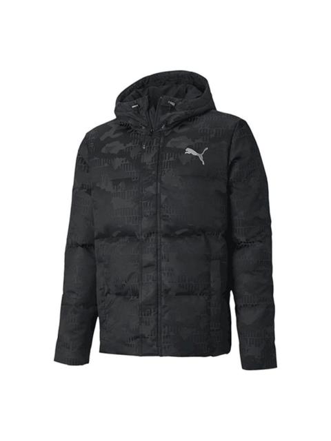 PUMA Camo Down Jacket 'Black White' 585532-01
