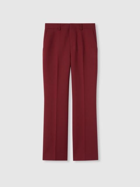 Wool silk pants with embroidery
