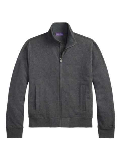 zip-front pocket-detail sweatshirt