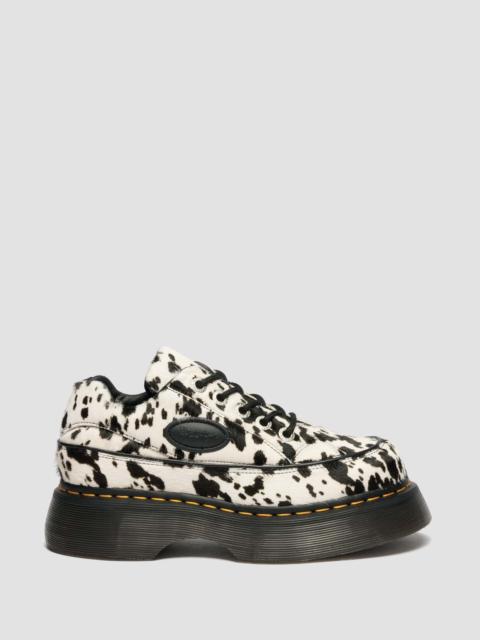 BUZZ 5-Eye Dalmatian Hair On Leather Shoes