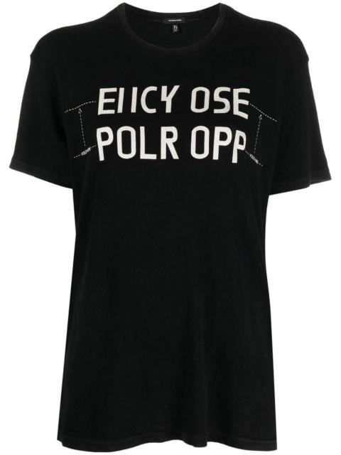 slogan-print T-shirt