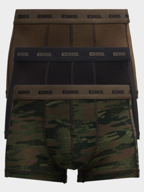 Men's Damien Logo Waistband 3-Pack Boxer Briefs