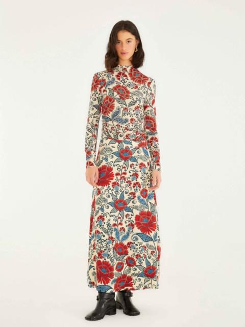 Sand Francesca Lenzing™ Ecovero™ Viscose Maxi Skirt