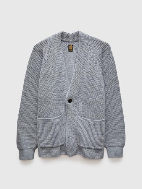 Signature Knit Cotton Cardigan in Greyish Sax