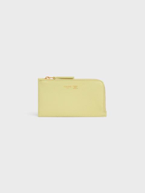 LONG ZIPPED CARD HOLDER IN SUPPLE GRAINED CALFSKIN
