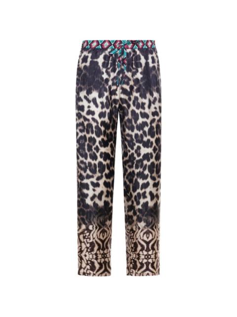 Aloe leopard-print trousers