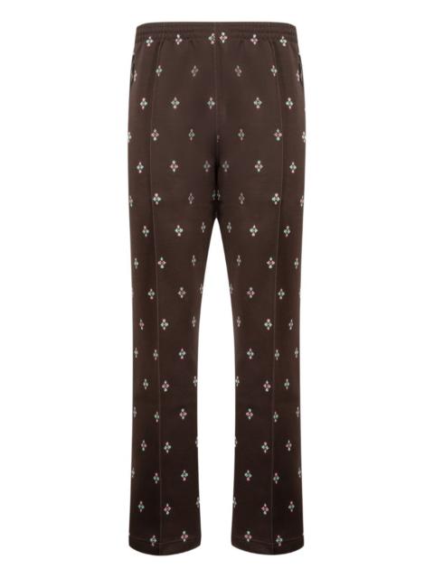 jacquard-pattern track pants